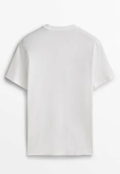 Massimo Dutti Studio -Short Sleeve - Basic T-Shirt - White -Massimo Dutti Shop d40dce2fb87e4799bfd2b62c6366fad1