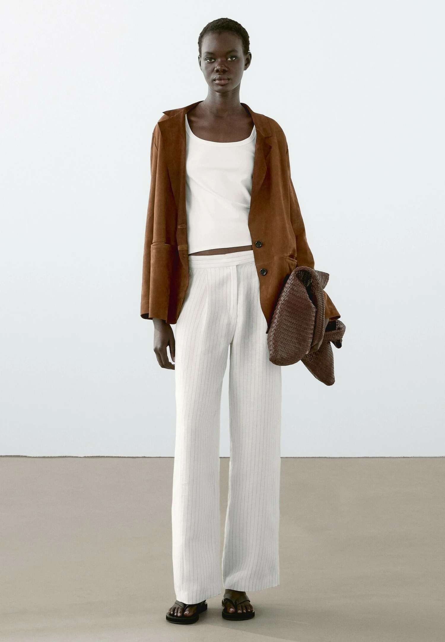 Massimo Dutti STRETCH STRAPPY - Basic T-shirt - White 6 Massimo Dutti STRETCH STRAPPY - Basic T-shirt - White - Image 4