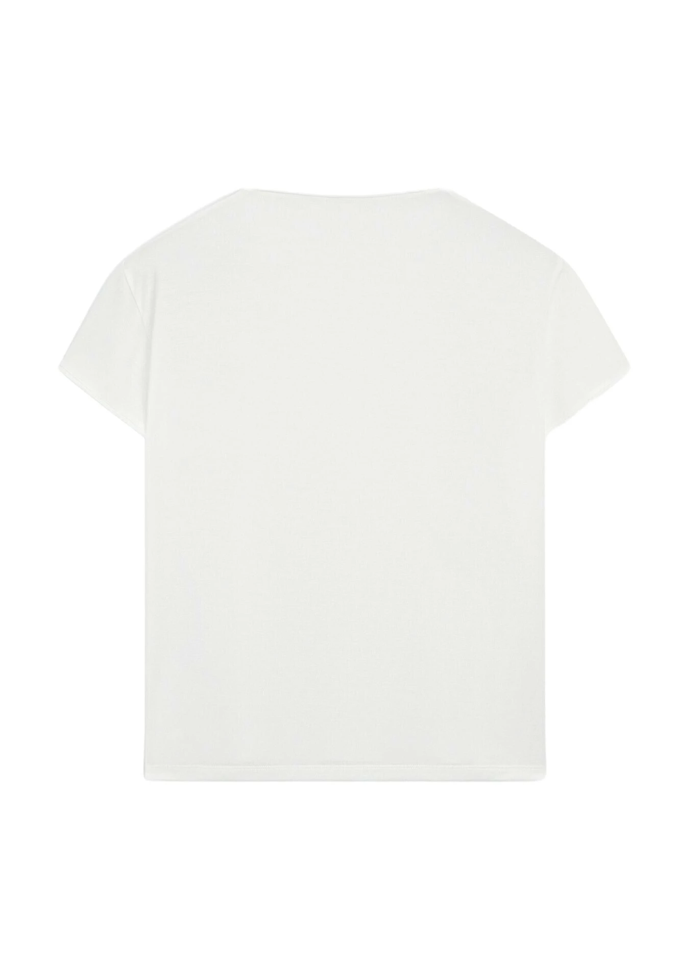 Massimo Dutti FLOWING SHORT SLEEVE WITH CREW NECK - Basic T-shirt - White 9 Massimo Dutti FLOWING SHORT SLEEVE WITH CREW NECK - Basic T-shirt - White - Image 7