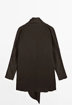 Massimo Dutti LONG FLOWING GARMENT WITH TIED NECK - Blouse - Dark Brown 18 Massimo Dutti LONG FLOWING GARMENT WITH TIED NECK - Blouse - Dark Brown -Massimo Dutti Shop d47fd27b2e9c4f4397f232b60cefb626