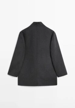 Massimo Dutti HIGH NECK - Short Coat - Dark Grey -Massimo Dutti Shop d481faf580be44c799d861e17c674430