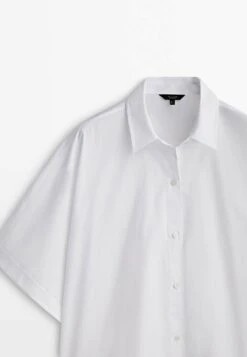 Massimo Dutti With Kimono Sleeves - Button-Down Blouse - White -Massimo Dutti Shop d4934d5c84d74043b1159f595238adf2
