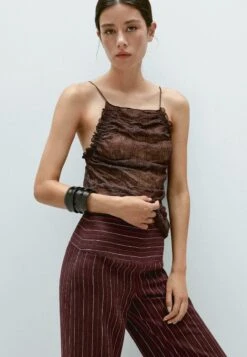 Massimo Dutti HIGH-WAIST WIDE-LEG - Trousers - Bordeaux 18 Massimo Dutti HIGH-WAIST WIDE-LEG - Trousers - Bordeaux -Massimo Dutti Shop d49ed20736784ae4ba134bfd2398a07a