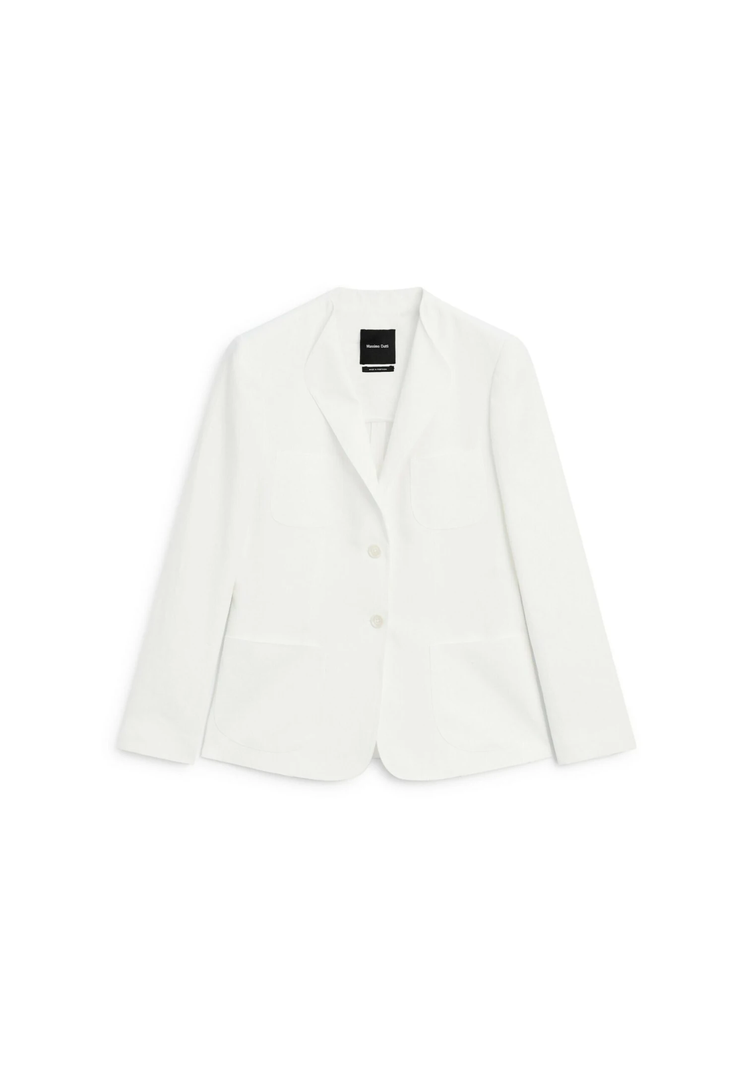 Massimo Dutti BUTTONED LAPEL COLLAR - Blazer - WHITE 8 Massimo Dutti BUTTONED LAPEL COLLAR - Blazer - WHITE - Image 6