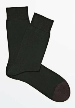 Massimo Dutti Contrast Scottish Yarn - Socks - Dark Green -Massimo Dutti Shop d4d698a3e6134b0b957b29f506c4f030