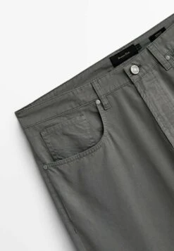 Massimo Dutti Poplin- Straight Leg Jeans - Dark Grey -Massimo Dutti Shop d4ff663de5254c4796b8ed60386d2339