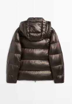 Massimo Dutti WATER-REPELLENT SATIN PUFFER - Down Coat - Dark Brown -Massimo Dutti Shop d52cd6eac1cf4b45b459072b500ba8a1