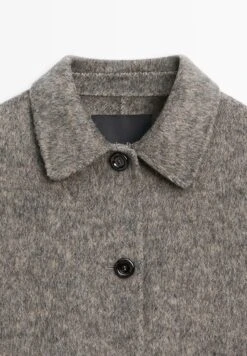 Massimo Dutti Short Coat - Dark Brown -Massimo Dutti Shop d5389d22277846a9a35d48b65a01ea49