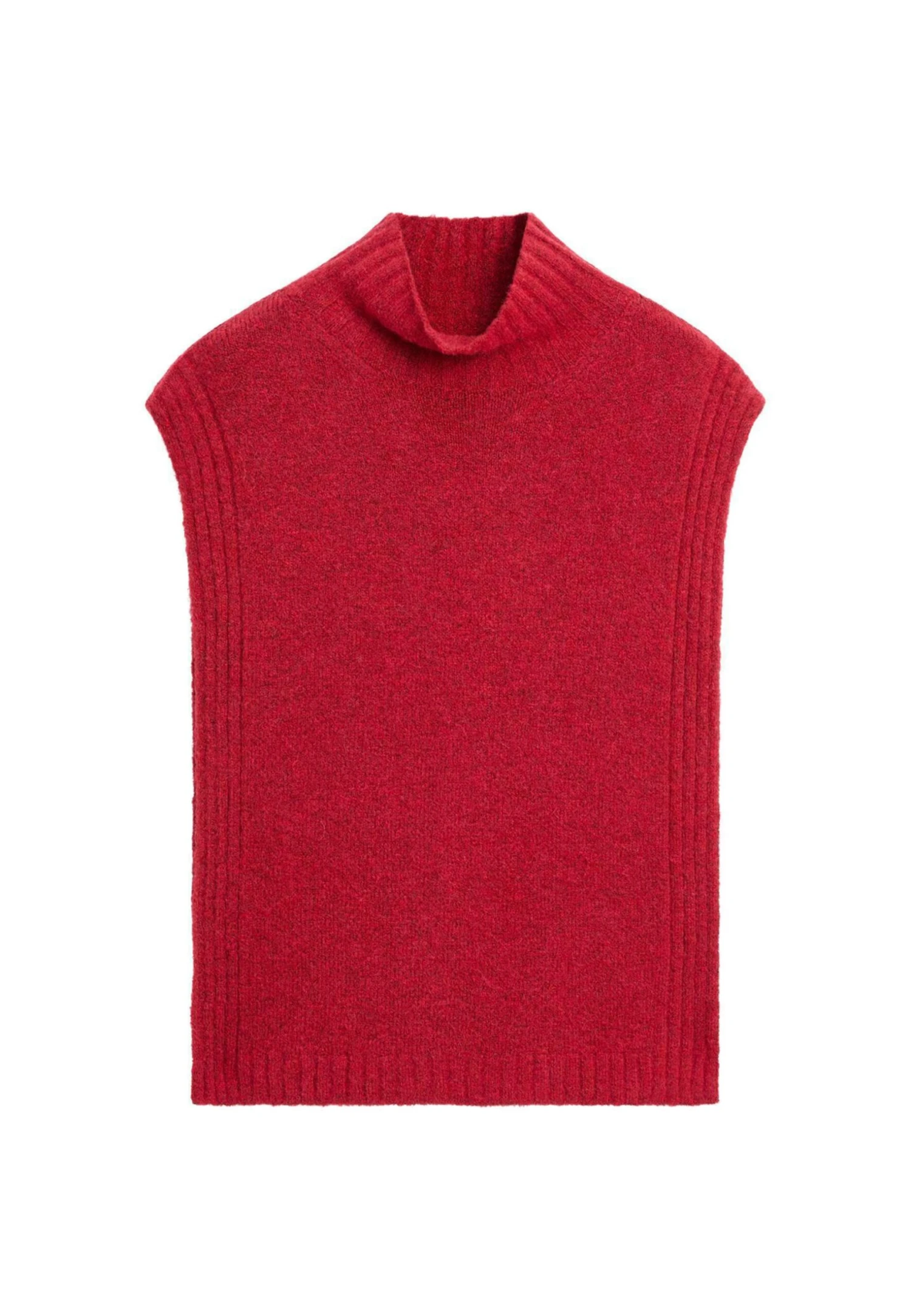 Massimo Dutti SLEEVELESS HIGH NECK SWEATER - Jumper - Red 3 Massimo Dutti SLEEVELESS HIGH NECK SWEATER - Jumper - Red