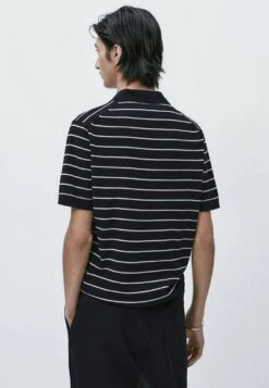 Massimo Dutti Striped Short Sleeve - Polo Shirt - Blue/Black Denim -Massimo Dutti Shop d5810ae5571a469494504669ed1298f6