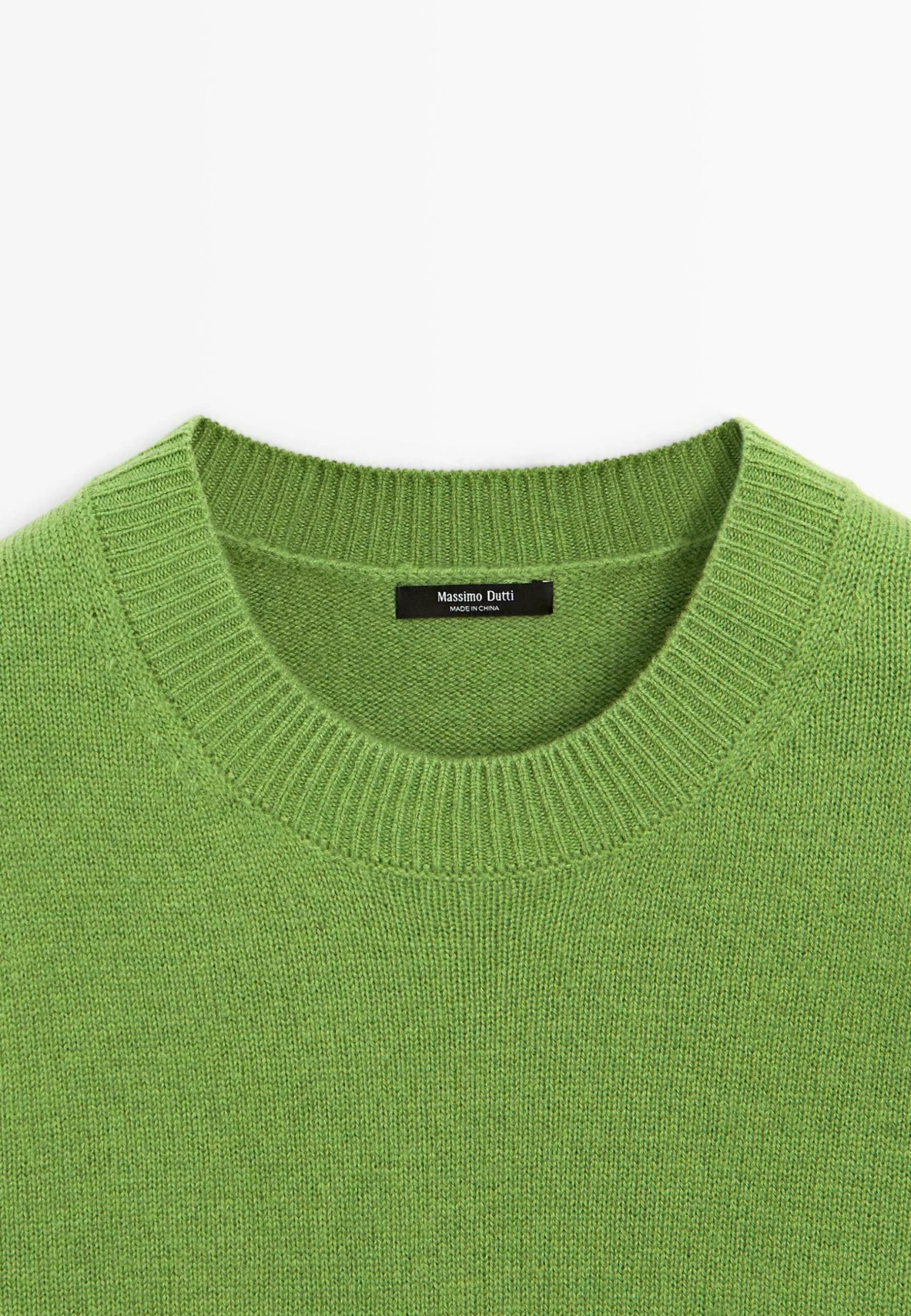 Massimo Dutti RIBBED CREW NECK - Jumper - Neon Green 10 Massimo Dutti RIBBED CREW NECK - Jumper - Neon Green - Image 8