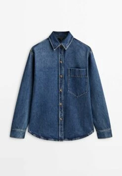 Massimo Dutti Mid Wash With Pocket - Denim Jacket - Stone Blue Denim -Massimo Dutti Shop d5cf52920b934a459659b2a25c87f0e0