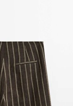Massimo Dutti Striped With Tie Detail - Trousers - Brown 19 Massimo Dutti Striped With Tie Detail - Trousers - Brown -Massimo Dutti Shop d5e9a8304a3a43fb8901a183f8047e7d