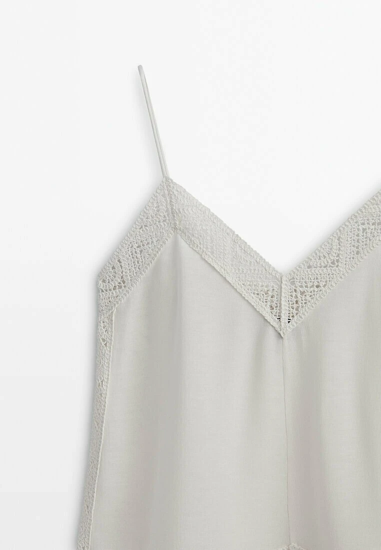 Massimo Dutti Straps With Crochet Detail - Top - White 8 Massimo Dutti Straps With Crochet Detail - Top - White - Image 6