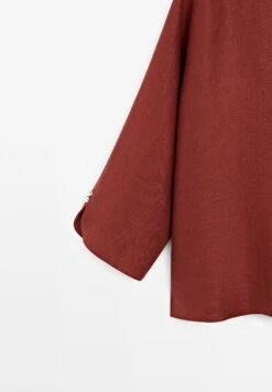 Massimo Dutti WIDE V-NECK WITH LONG SLEEVE - Blouse - Red -Massimo Dutti Shop d6479dbf3ad04caeb07200593ebd5747