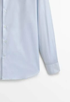 Massimo Dutti Regular Fit With Double Cuffs - Formal Shirt - Light Blue -Massimo Dutti Shop d648d8d5132f4578bcb74fcb862dc533