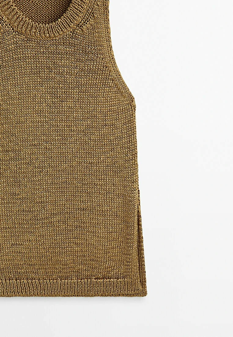 Massimo Dutti With Slits - Jumper - Gold Coloured 12 Massimo Dutti With Slits - Jumper - Gold Coloured - Image 10