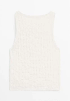 Massimo Dutti GATHERED SEMI-SHEER - Top - White -Massimo Dutti Shop d655f73c0c0444dfa3ea0ada3c08eb5d