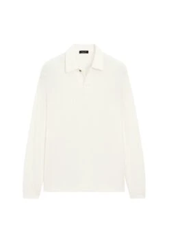 Massimo Dutti TEXTURED LONG SLEEVE - Polo Shirt - WHITE -Massimo Dutti Shop d6689f07f4df4414842e6425ab51edd7
