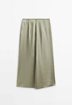 Massimo Dutti Creased-Effect Camisole Midi - A-Line Skirt -Massimo Dutti Shop d66d59609f974c08a7233f1c20351248