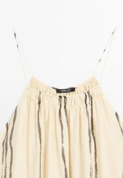 Massimo Dutti FLOWING STRIPE PRINT MIDI - Maxi Dress - Mottled Beige -Massimo Dutti Shop d66f9e1d320d4679b7b77a92d57ab169