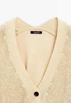 Massimo Dutti OVERSIZE FINE WITH BUTTONS - Cardigan - Yellow -Massimo Dutti Shop d674e14f7b1e45aaace95595fb70bd9f