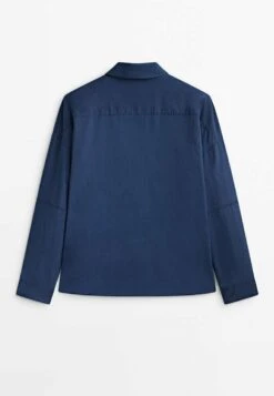 Massimo Dutti With Pockets And Sleeve Detail - Button-Down Blouse - Dark Blue -Massimo Dutti Shop d6c3b5d7ad714818b85ad53821ea9ea2