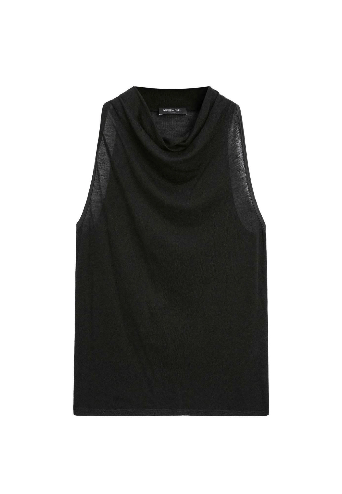 Massimo Dutti SLEEVELESS WITH DRAPED NECKLINE - Top - Mottled Dark Brown 12 Massimo Dutti SLEEVELESS WITH DRAPED NECKLINE - Top - Mottled Dark Brown - Image 10