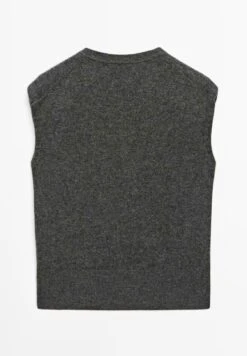 Massimo Dutti SLEEVELESS V-NECK - Jumper - Dark Grey -Massimo Dutti Shop d72f4727515b49649066bc411a5a1409