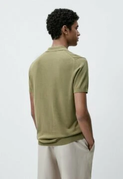 Massimo Dutti Short Sleeve - Polo Shirt - Mottled Green -Massimo Dutti Shop d73cbf7e26b4454a8faeac8484fb167a