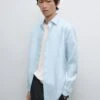 Massimo Dutti LIGHTWEIGHT - Shirt - Mottled Light Blue -Massimo Dutti Shop d7521a427b114c0bbaa3858db87d1fc2