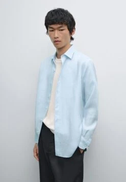 Massimo Dutti LIGHTWEIGHT - Shirt - Mottled Light Blue