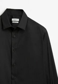 Massimo Dutti Studio Stretchy - Formal Shirt - Black -Massimo Dutti Shop d76a2703cfa141b2a6d691e432d5facb