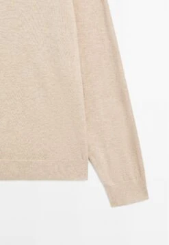 Massimo Dutti FINE CREW NECK WITH LONG SLEEVE - Jumper - Beige -Massimo Dutti Shop d78148c089494f9db8d76e7d3164b040