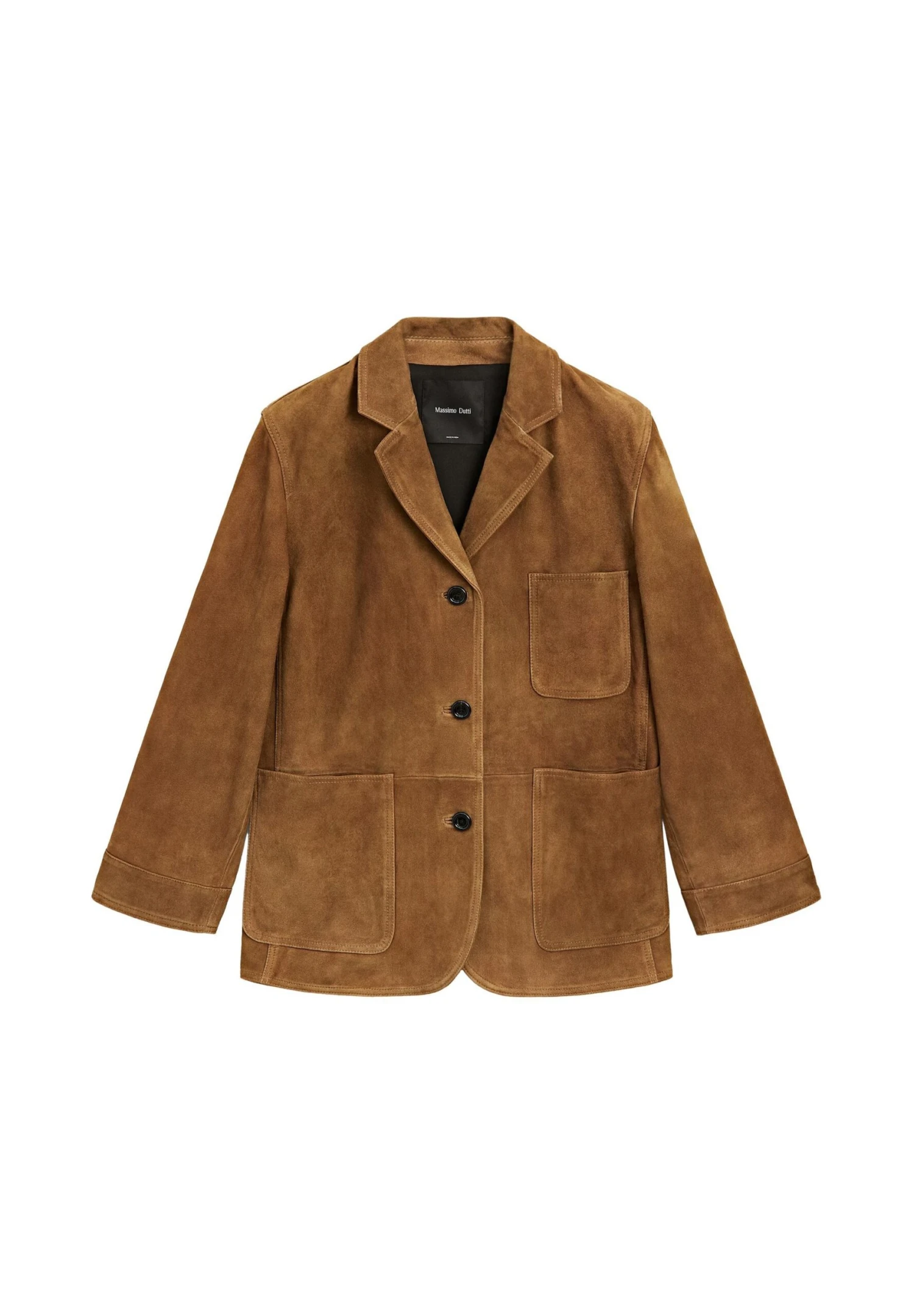 Massimo Dutti SUEDE FINISH WITH PATCH POCKETS - Leather Jacket - Camel 8 Massimo Dutti SUEDE FINISH WITH PATCH POCKETS - Leather Jacket - Camel - Image 6
