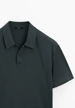 Massimo Dutti SHORT SLEEVE POLO NECK - Polo Shirt - Blue/grey 23 Massimo Dutti SHORT SLEEVE POLO NECK - Polo Shirt - Blue/grey -Massimo Dutti Shop d7bd35b8cc2a4c7cb587078952aa5379