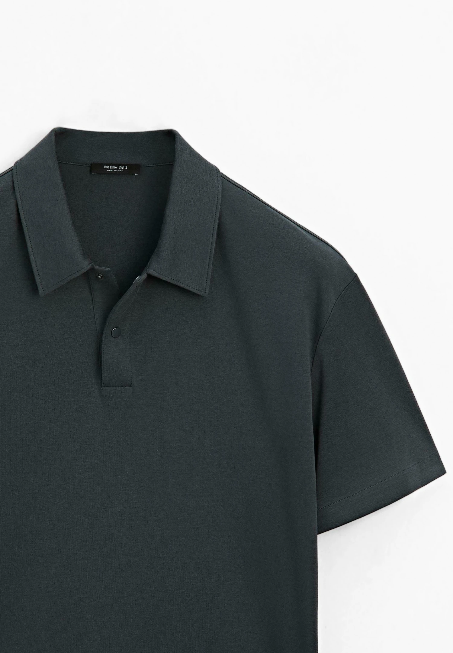 Massimo Dutti SHORT SLEEVE POLO NECK - Polo Shirt - Blue/grey 11 Massimo Dutti SHORT SLEEVE POLO NECK - Polo Shirt - Blue/grey - Image 9