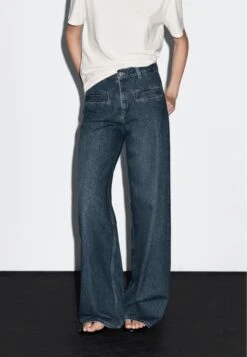 Massimo Dutti HIGH-WAIST WIDE-LEG WITH POCKETS - Wide Leg - Blue 16 Massimo Dutti HIGH-WAIST WIDE-LEG WITH POCKETS - Wide Leg - Blue -Massimo Dutti Shop d7c5b441b09440db83045a729173519c