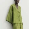 Massimo Dutti Blouse - Green -Massimo Dutti Shop d7c7fcda4b9748ab861ad75fe4d7e4a5