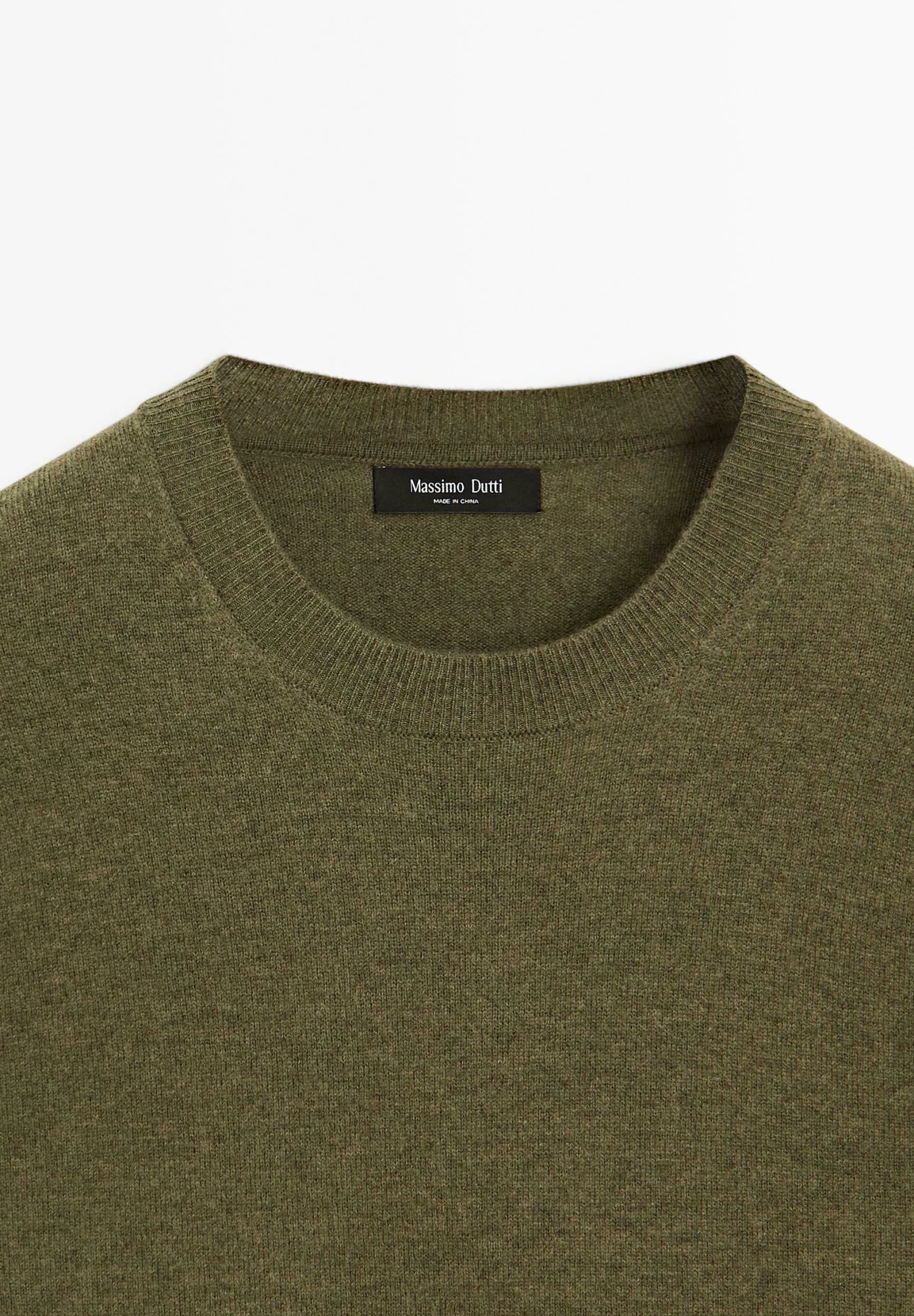 Massimo Dutti CREW NECK LONG SLEEVE - Jumper - Dark Green 10 Massimo Dutti CREW NECK LONG SLEEVE - Jumper - Dark Green - Image 8
