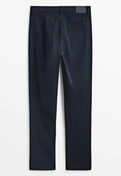 Massimo Dutti Poplin- Straight Leg Jeans - Blue -Massimo Dutti Shop d7cf957d9fe84ba59001bb80996ca0a5