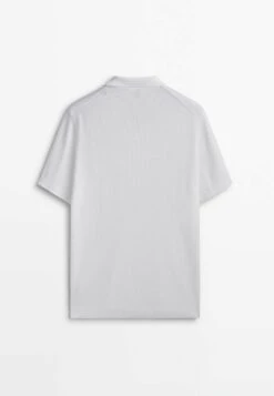 Massimo Dutti Vertical-Textured Micro - Polo Shirt - White -Massimo Dutti Shop d7d9624bdc3d4b03b0b4ed7033906d98