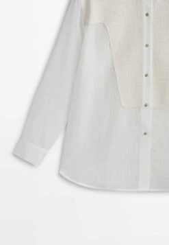 Massimo Dutti With Chest Detailing - Button-Down Blouse - White 20 Massimo Dutti With Chest Detailing - Button-Down Blouse - White -Massimo Dutti Shop d7decb071af74a0e856ffe894c7188cb