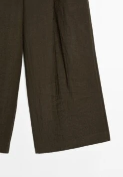 Massimo Dutti WIDE-LEG CROPPED WITH DARTS - Trousers - Mottled Dark Brown -Massimo Dutti Shop d852e7f9cdeb47bcbae8cc3ef6c45933