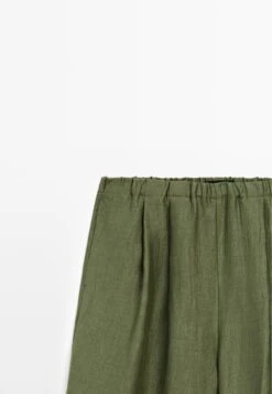 Massimo Dutti STRAIGHT FIT FLOWING - Trousers - Green -Massimo Dutti Shop d89fbc23b4b341cfbf04e7bd0b11aa40