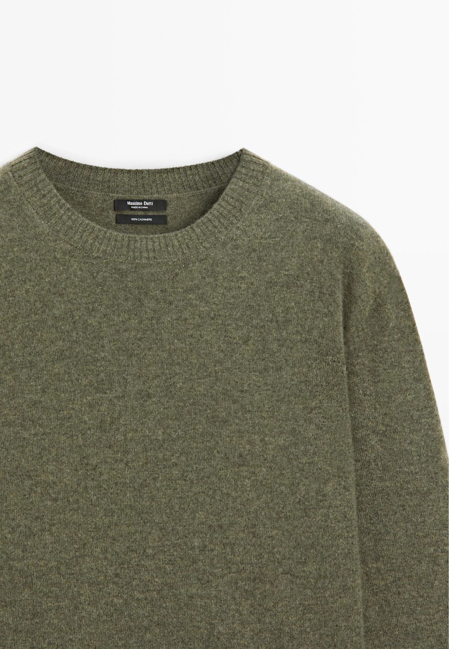 Massimo Dutti CREW NECK CASHMERE WITH LONG SLEEVES - Jumper - Green 7 Massimo Dutti CREW NECK CASHMERE WITH LONG SLEEVES - Jumper - Green - Image 5