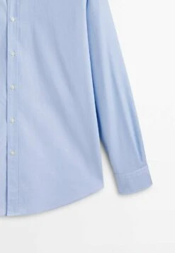 Massimo Dutti Textured Bird S-Eye - Shirt - Light Blue -Massimo Dutti Shop d8e5859dd00e4a2098794b19bc030b74