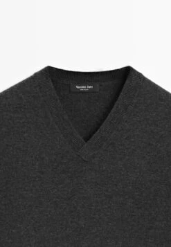 Massimo Dutti V-NECK - Jumper - Dark Grey -Massimo Dutti Shop d8f04232d601408c9a1933451846498b