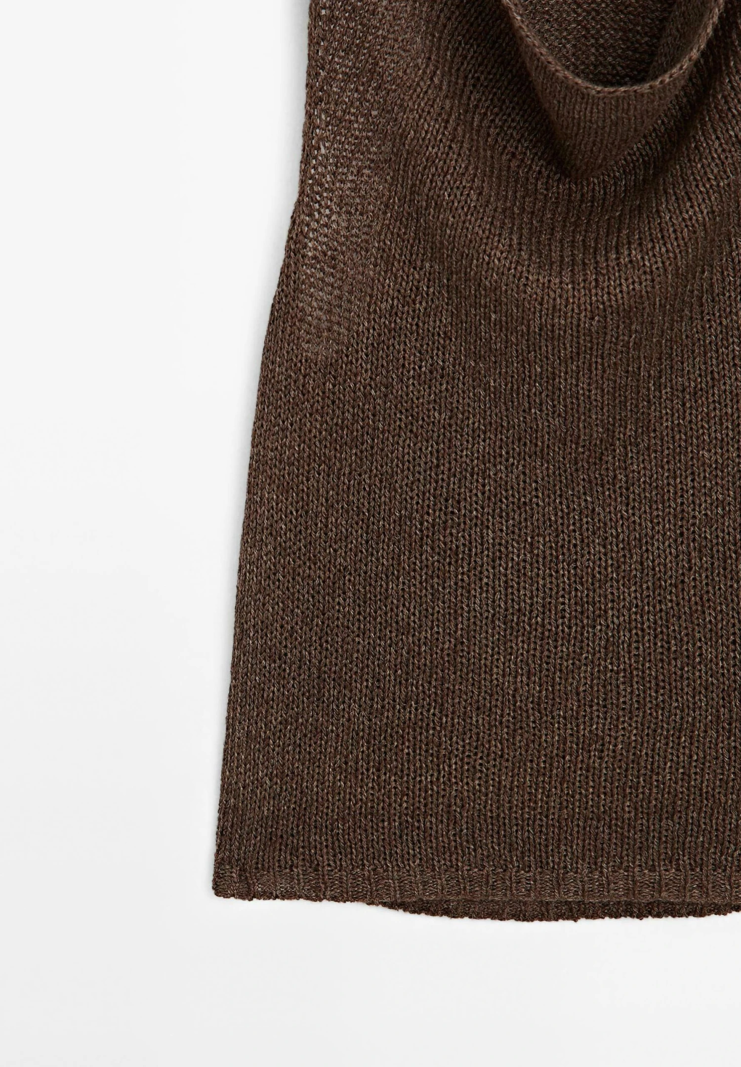 Massimo Dutti SLEEVELESS HALTER NECK - Jumper - Dark Brown 11 Massimo Dutti SLEEVELESS HALTER NECK - Jumper - Dark Brown - Image 9