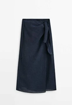 Massimo Dutti Waffle Midi - Wrap Skirt - Blue 16 Massimo Dutti Waffle Midi - Wrap Skirt - Blue -Massimo Dutti Shop d948118d4f5c47bc812114947046face